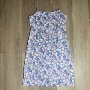 Lilly Pulitzer Vintage 1990s 2000s white tag Floral Dress Rare Print - Size 8